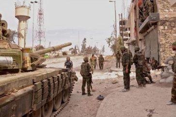 Militares sirios en Palmira