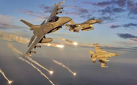 Aviones norteamericanos sobre Iraq