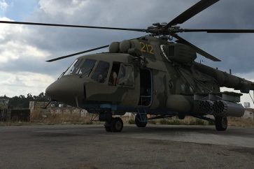Helicóptero ruso en Siria