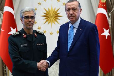 Mohammed Hossein Baqeri y Recep Tayyip Erdogan