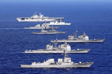 Maniobras navales en aguas de Corea del Sur