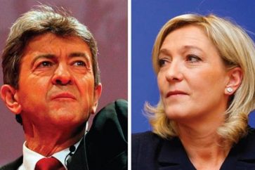 Jean-Luc Mélenchon y Marine Le Pen