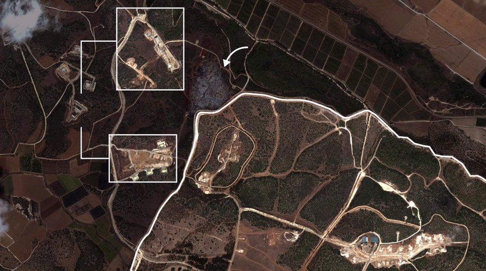 Imagen de satélite muestra destrucción causada por el incendio provocado por un cohete palestino