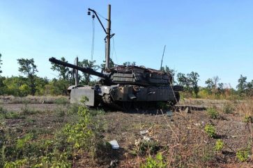 Tanque estadounidense Abrams destruido en la dirección de Pokrovsk