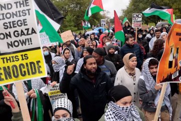 Manifestación propalestina en Dearborn