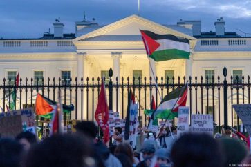 Manifestación pro-palestina ante la Casa Blanca