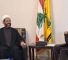 e del Comité Ejecutivo de Amal, Mustafa Al-Fouani,(dcha.) y vicepresidente del Consejo Ejecutivo de Hezbolá, Ali Damoush